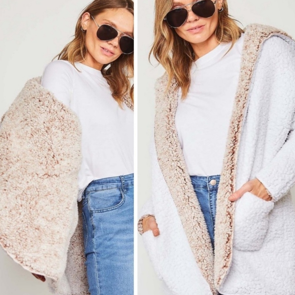 Reversible Fleeced Hoodie! High Pile Soft! - Picture 2 of 2